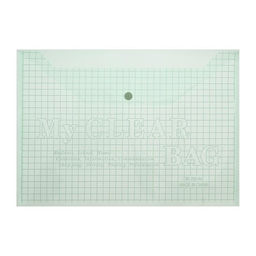 Цена за 12 шт. Папка-конверт на кнопке, А4, 180 мкм, Calligrata «Клетка», тонированная, зелёная