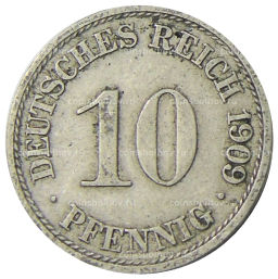 10 пфеннигов 1909 года А Германия