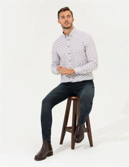Beyaz Regular Fit Uzun Kollu G_mlek - Pierre cardin фото 3