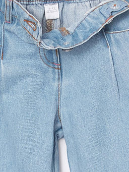 Beli Lastikli K?z ?ocuk Jean Pantolon