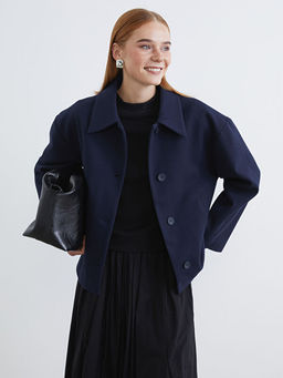 G?mlek Yaka Oversize Kad?n Ka?e Kaban