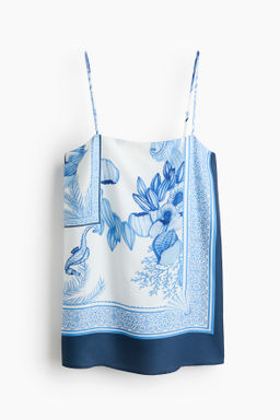 Top de lyocell con tirantes finos