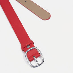Ремень женский, ширина 3 см, винт, пряжка метал, цвет красный - Simaland фото 2