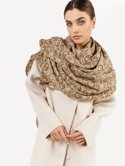 Большой, мягкий, тонкий и очень нежный двусторонний палантин с рисунком - Tantino фото 8