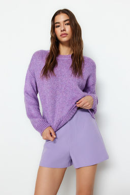 Ekru Genis Kal?p Yumusak Dokulu Basic Triko Kazak TWOAW23KZ00185 - Trendyolmilla фото 18