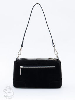 Сумка женская кожаная 5555PEF black Polina&Eiterou  в Новосибирске