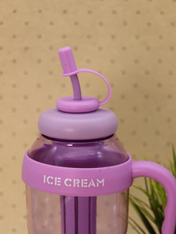Бутылка с трубочкой "Ice cream" фиолетовая, 1400 мл
