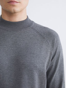 Yar?m Bal?k?? Yaka Uzun Kollu Erkek Triko Kazak