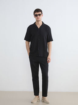 Regular Fit Resort Yaka M?slin Erkek G?mlek