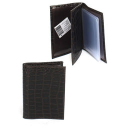 Обложка для авто+паспорт-Croco-ВП-102 натуральная кожа коричневый крокодил (238) 265494