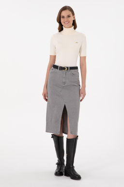 Женская серая джинсовая юбка Неожиданная скидка в корзине - U.s. polo assn фото 3