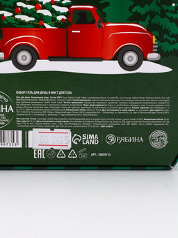 Подарочный набор Happy New Year: гель для душа и мист для тела, зелёный, URAL LAB