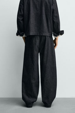 BARREL FIT DENIM CHINO TROUSERS - Zara фото 22