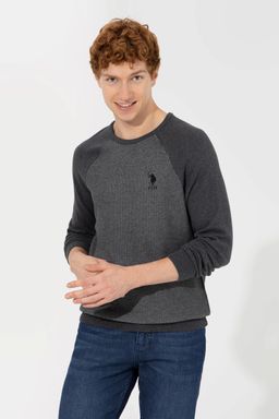 U. S. Polo Assn Мужской свитер антрацитового меланжа