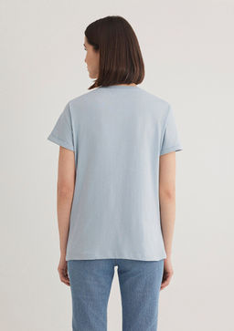 Denim K?z Bask?l? Mavi Istanbul Tisort  фото 5