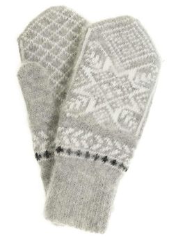 Варежки женские "Снежинка с ромбом" ПП 3230-3