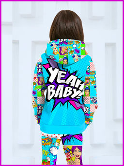 Толстовка "Поп-Арт",морская волна