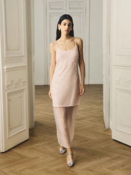 Двуслойное платье миди с пайетками / Zarina