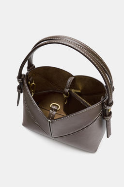MINI BUCKET BAG WITH TOPSTITCHING - Zara фото 15