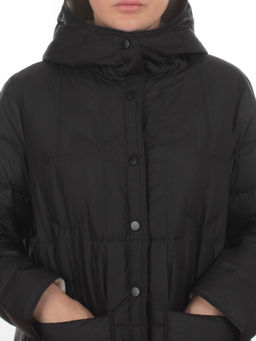 H24-32 BLACK Куртка пуховая облегченная женская (белый утиный пух) - Fashion фото 4