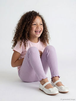 Beli Lastikli K?z ?ocuk Fitilli Pijama Alt