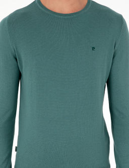 Ye_il Slim Fit Bisiklet Yaka Basic Triko Kazak - Pierre cardin фото 6