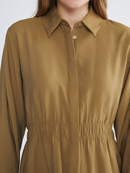 Oversize Modal Kar???ml? Kad?n G?mlek Tunik