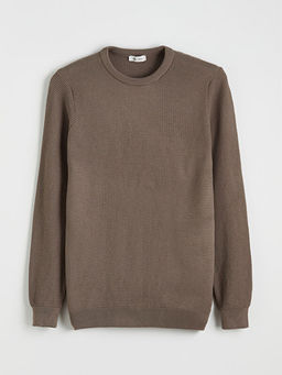 Bisiklet Yaka Kareli Erkek Triko Kazak