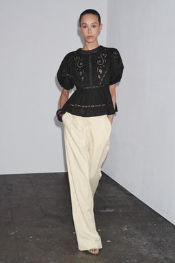 ZW COLLECTION ROMANTIC EMBROIDERED BLOUSE - Zara фото 11
