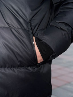 Пуховик мужской удлиненный "Russia" черный