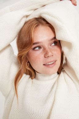 Bordo Yumusak Dokulu Kol Detayl? Triko Kazak TWOAW21KZ0204 - Trendyolmilla фото 28