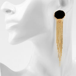 Серьги с эмалью Валькирия струящийся дождь, цвет золото - Qf фото 3