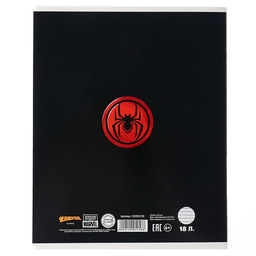 Цена за 20 шт. Тетрадь в линейку 18 листов, 5 видов МИКС, обложка мелованный картон, Человек-паук - Marvel фото 4