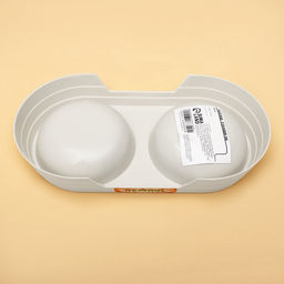 Цена за 2 шт. Миска двойная «Дуэт», 24×12.5×4.5 см, пластик, белая