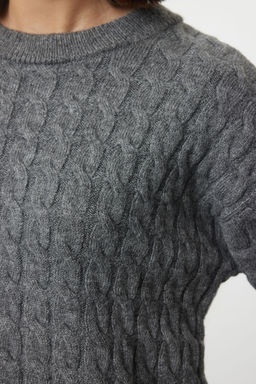 Antrasit More Sustainable Yumusak Dokulu Basic Triko Kazak TWOAW25KZ00334 - Trendyolmilla фото 4