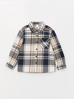 Uzun Kollu Ekose Desenli Erkek Bebek G?mlek