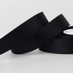 Лента репсовая, 25 мм, 23±1 м, чёрная №39