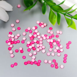 Декор для творчества Стразы флуоресцентные. Ярко-розовые набор 144 шт ss10 - 2,7 мм