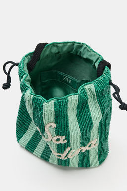 BOLSO SACA ABALORIOS / Verde - Zara фото 6