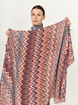 Большой, мягкий, тонкий и очень нежный двусторонний палантин с рисунком - Tantino фото 2