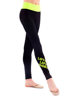 1710 Лосины с рисунком Love Life Sport из бифлекса - Chersa фото 5