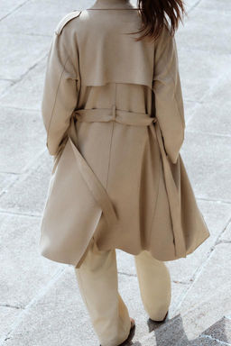 LONG TRENCH COAT WITH BELT - Zara фото 4