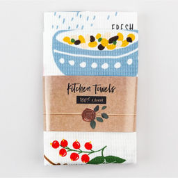 Набор кухонных полотенец Доляна Рецепты счастья, 35х60 см-2шт, 100% хлопок  фото 7