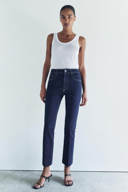 ZW COLLECTION BOOTCUT HIGH-WAIST CROPPED JEANS - Zara фото 13