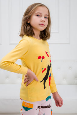 Пижама детская из интерлока Улыбка кот игрун