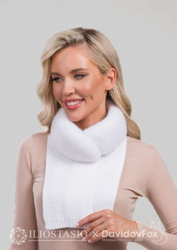 Шарф-воротник норка белый