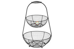 Корзина для фруктов 28*26,5*43 см Черная двухъярусная - Elan gallery фото 5