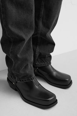 LEATHER HARNESS BOOTS - Zara фото 4