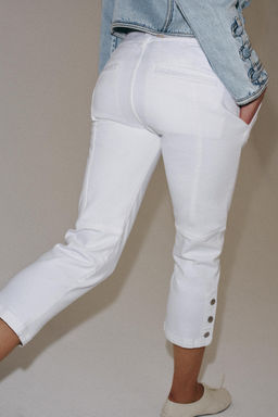 JEANS ZW COLLECTION CAPRI TIRO MEDIO / Blanco - Zara фото 3