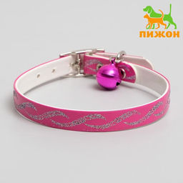 Ошейник из искусственной кожи Бесконечность с блестками, 30 х 1 см, микс цветов